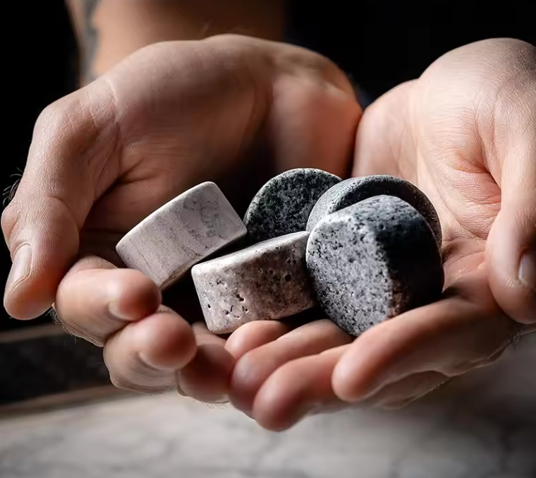 6pc Circular Whisky Stones