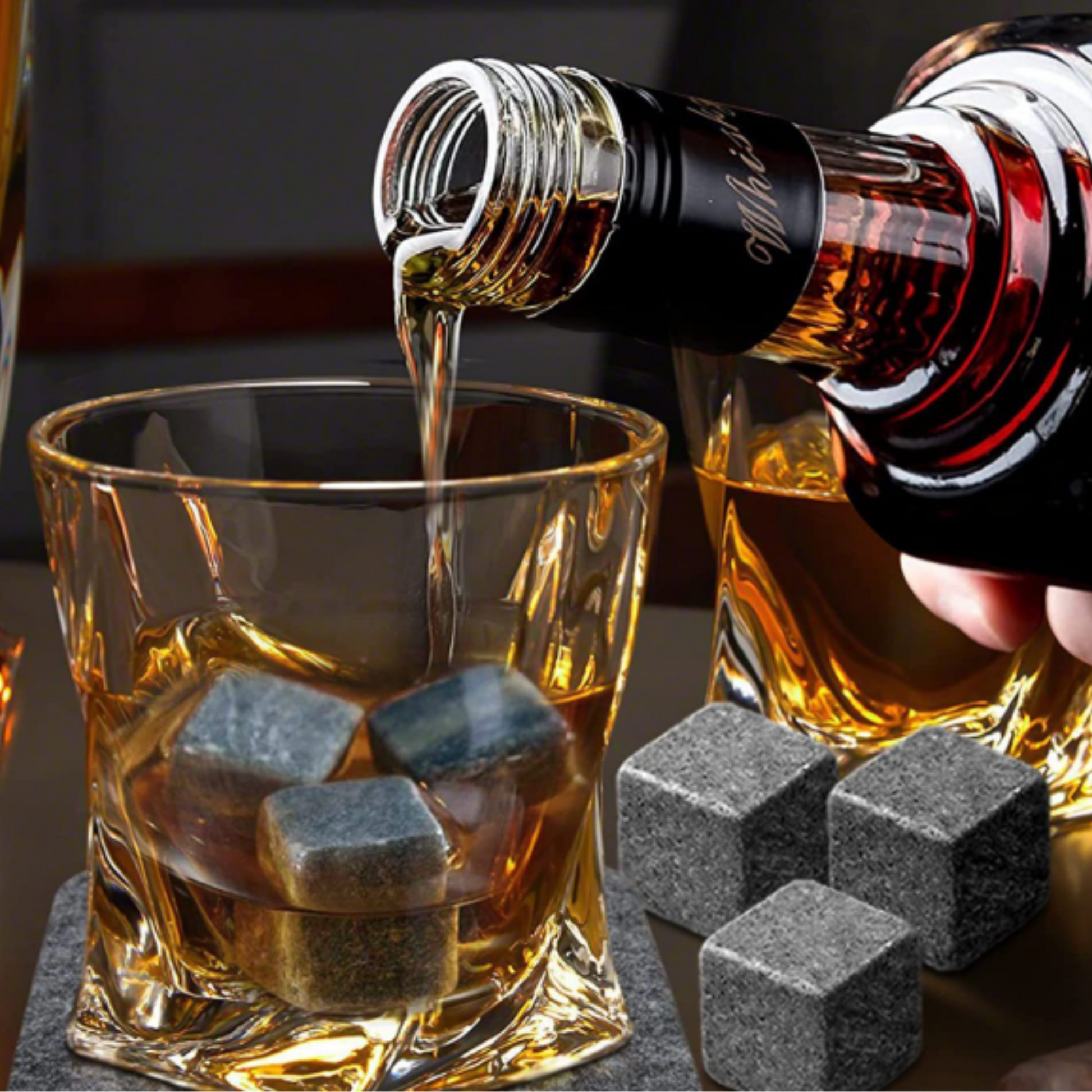 6pc Square Whisky Stones