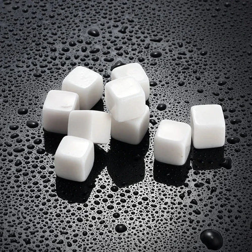 6Pcs Whiskey Stones Sipping Ice Cube Cooler Reusable Whisky Ice Stone Whisky Natural Rocks Bar Wine Cooler Party Wedding Gifts